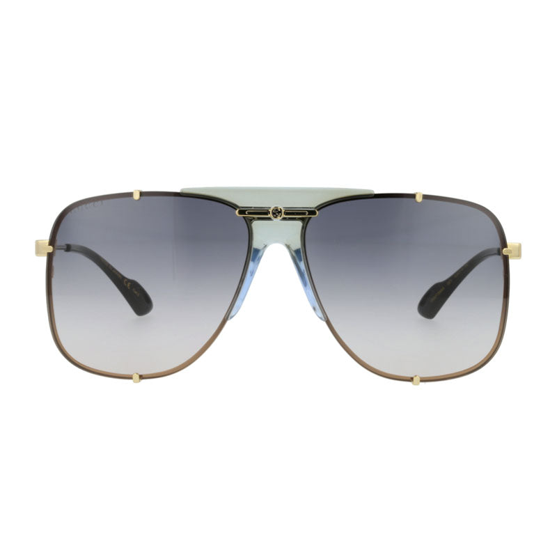 Gucci Gucci Sunglasses Aviator Full Rim, Gold Frame and Grey Gradient Lens GG0739SA001