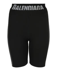 Balenciaga Womens Logo Cycling Shorts