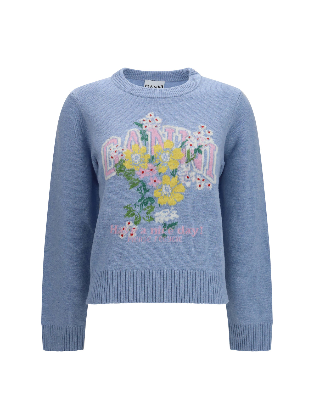 GANNI Ganni Women Flowers Wool Sweater
