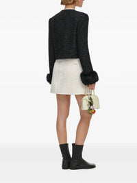 Self-Portrait Women Boucle Fur Cuff Jacket