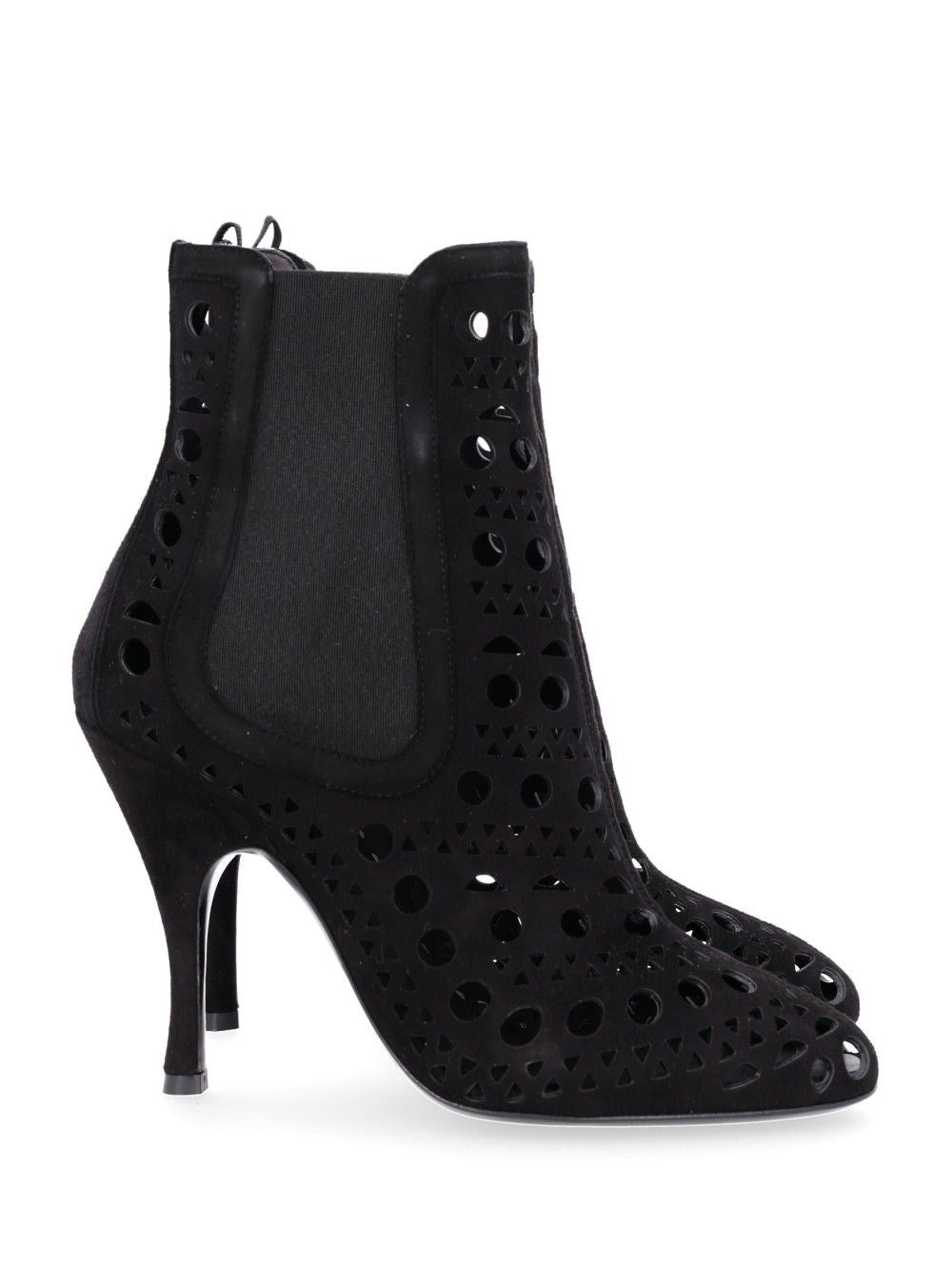 Alaïa Alaïa Women Vienne Perforated Suede Ankle Boots