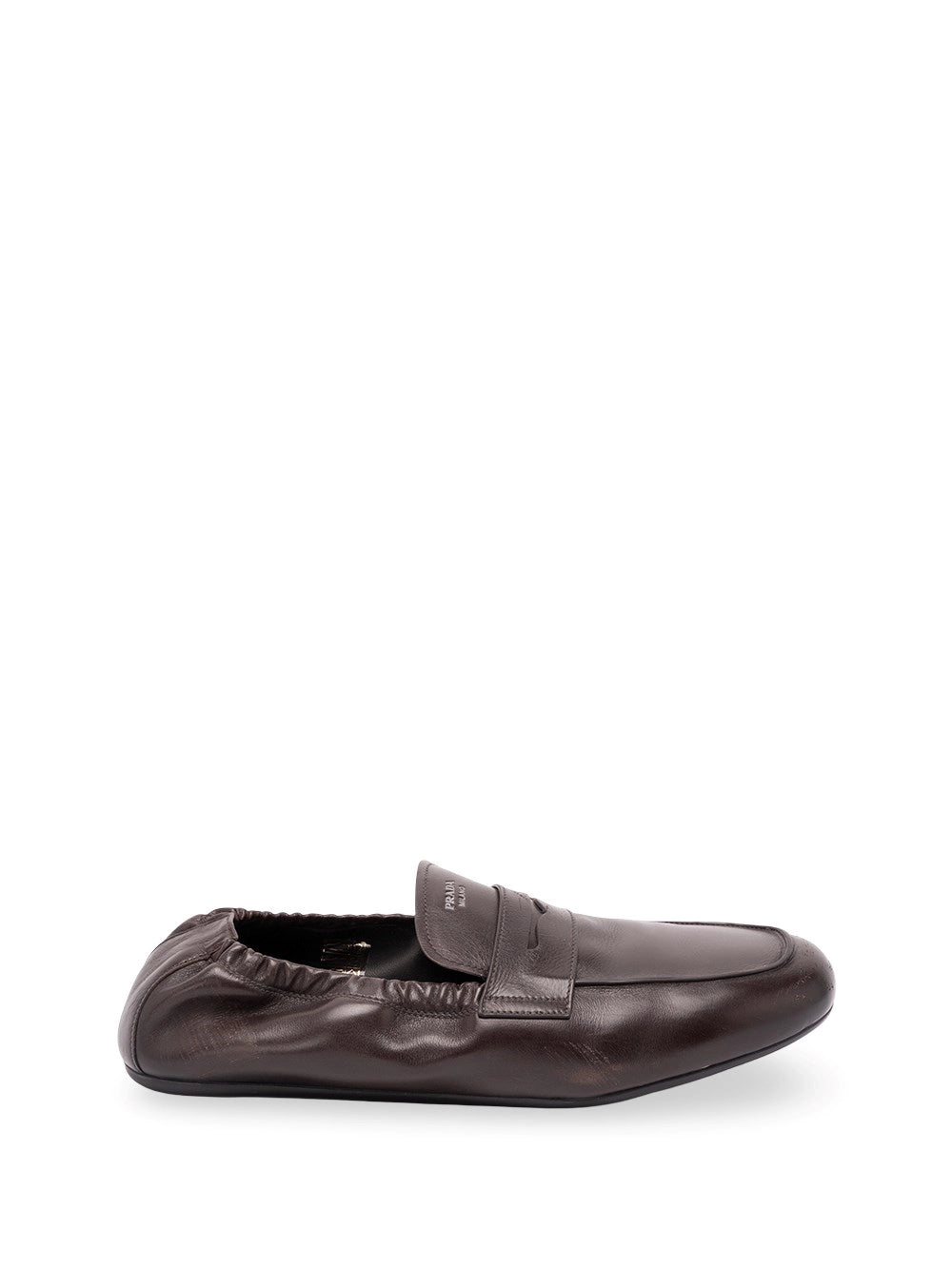 Prada Prada Men Shuffle Antiqued Leather Loafers