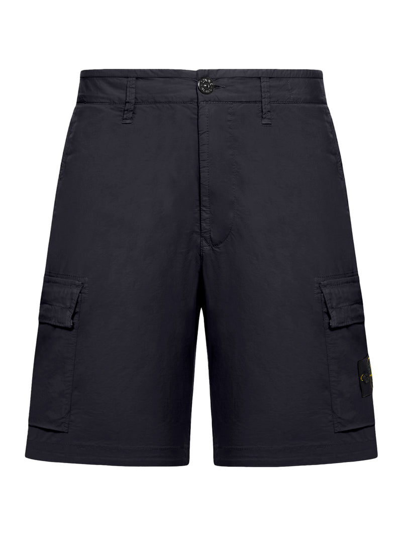 Stone Island Stone Island Men Cargo Bermuda Shorts With Removable Badge
