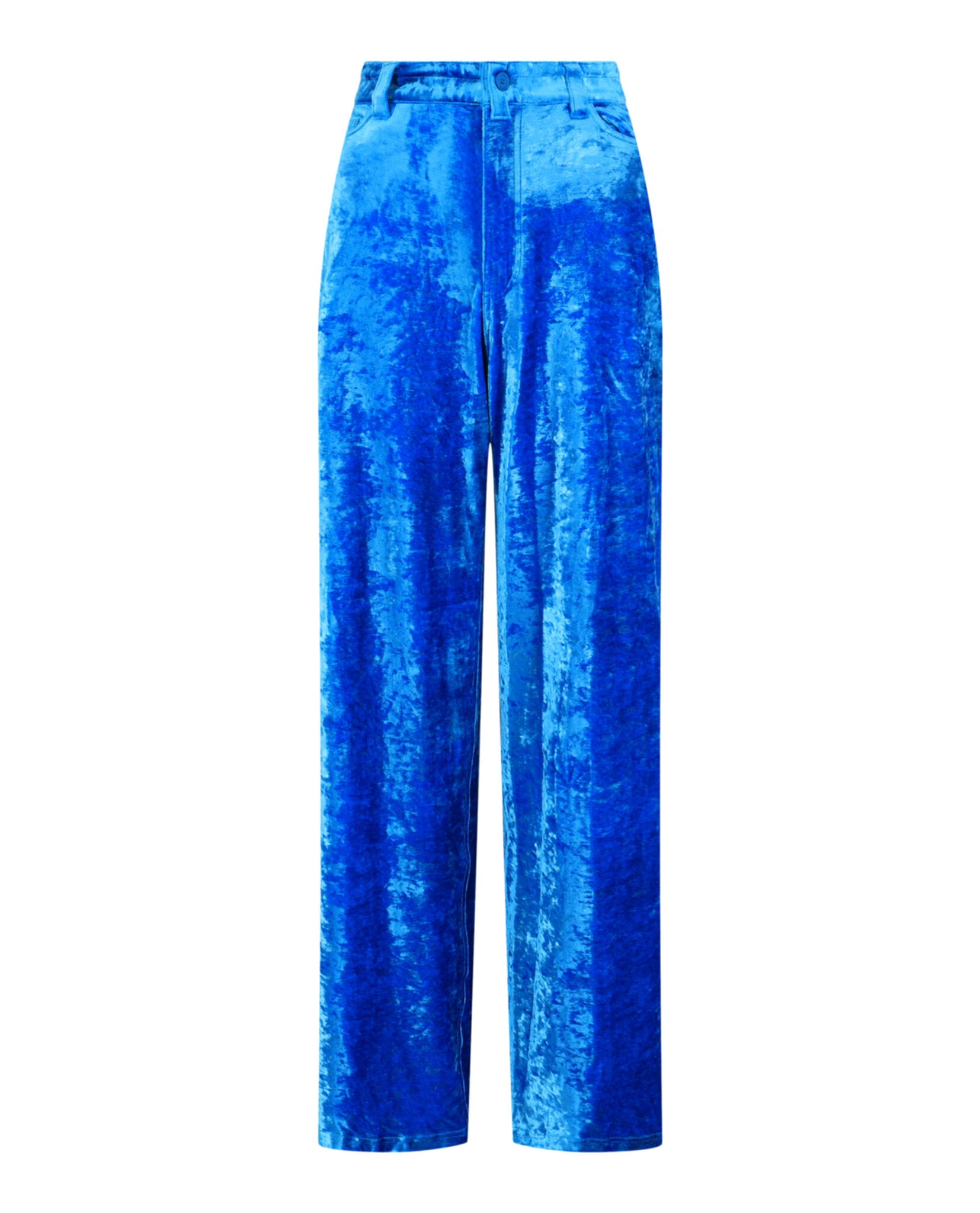 Balenciaga Balenciaga Womens Crushed Velvet Wide-Leg Pants