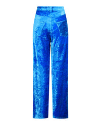 Balenciaga Balenciaga Womens Crushed Velvet Wide-Leg Pants