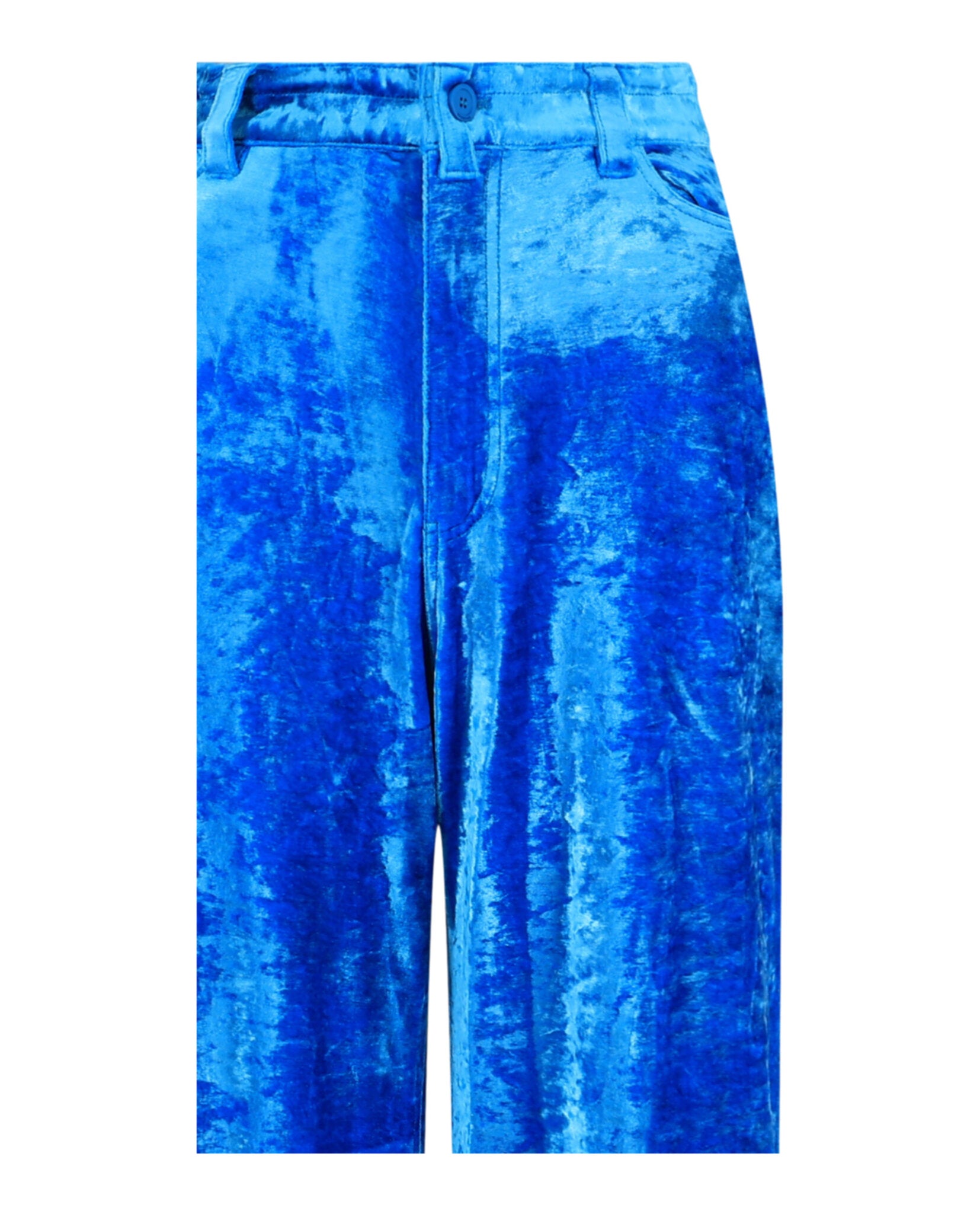 Balenciaga Balenciaga Womens Crushed Velvet Wide-Leg Pants