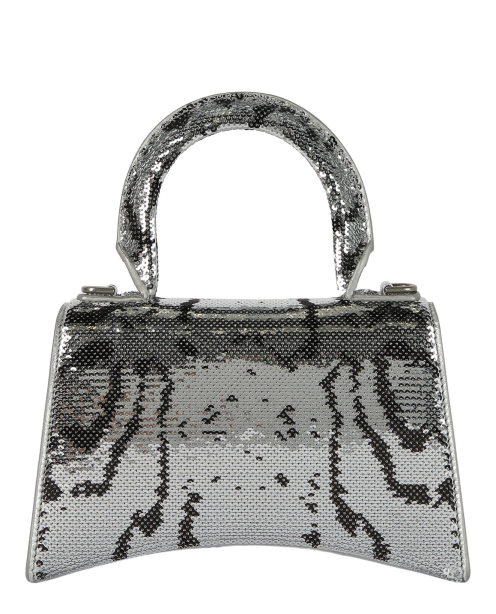 Balenciaga Balenciaga Womens Hourglass XS Handbag with Chain And Sequins