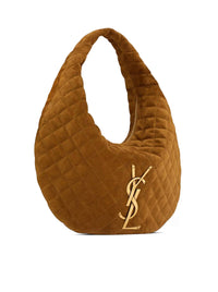 Saint Laurent Saint Laurent Women Icare Quilted Suede Hobo Bag