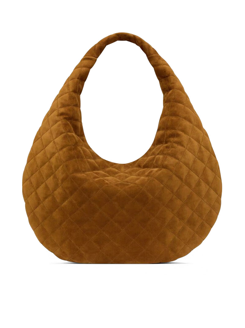 Saint Laurent Saint Laurent Women Icare Quilted Suede Hobo Bag