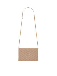 Saint Laurent Saint Laurent Women Classic Cassandre Chain Envelope Clutch In Grain De Poudre Leather