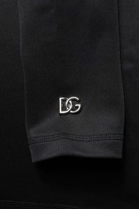 Dolce & Gabbana Black Polyester Turtleneck Pullover Men's Sweater