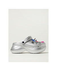 Balenciaga Hard Crocs Platform Clogs Women Silver All Shoes