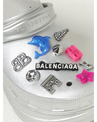 Balenciaga Hard Crocs Platform Clogs Women Silver All Shoes