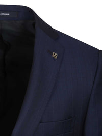 Tagliatore Men Blue Pinstripe Suit