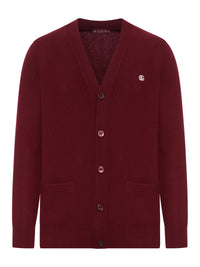 Gucci Men Cashmere Cardigan With Logo On The Chest
