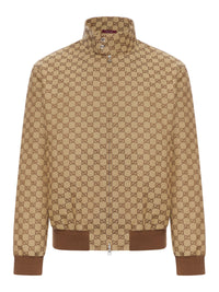 Gucci Men Gg Fabric Bomber Jacket