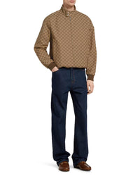 Gucci Men Gg Fabric Bomber Jacket