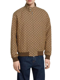 Gucci Men Gg Fabric Bomber Jacket
