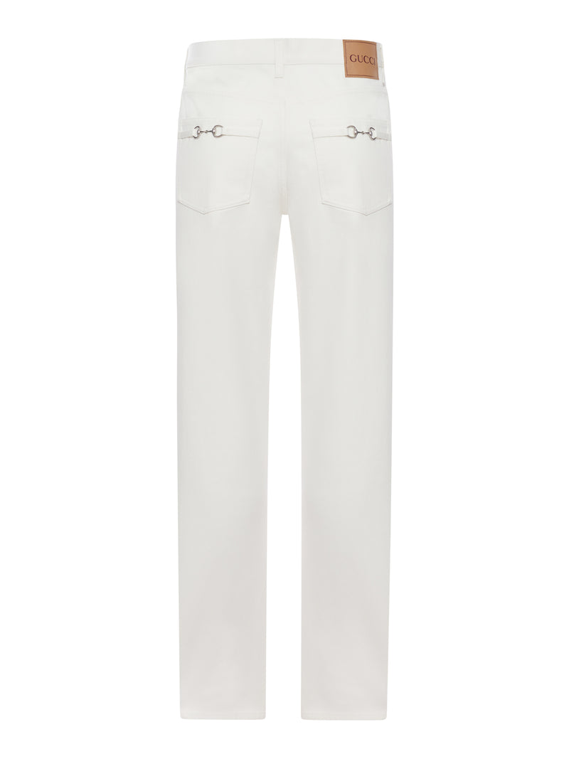 Gucci Men White Denim Jeans
