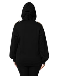 Dolce & Gabbana Dolce & Gabbana Black Logo Hooded Full Zip Sweatshirt Women's Jacket