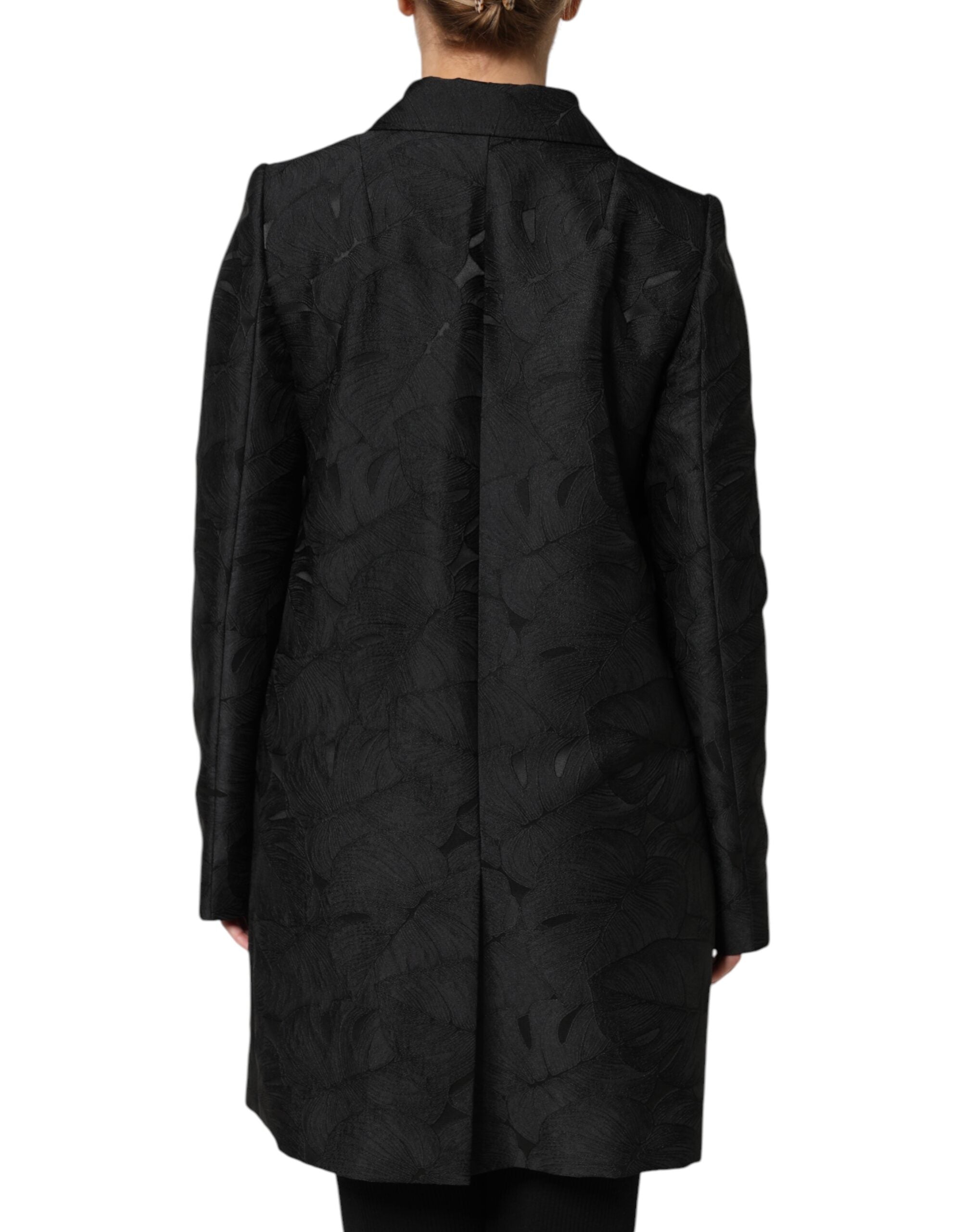 Dolce & Gabbana Dolce & Gabbana Black Single Breasted Trench Coat Women's Jacket