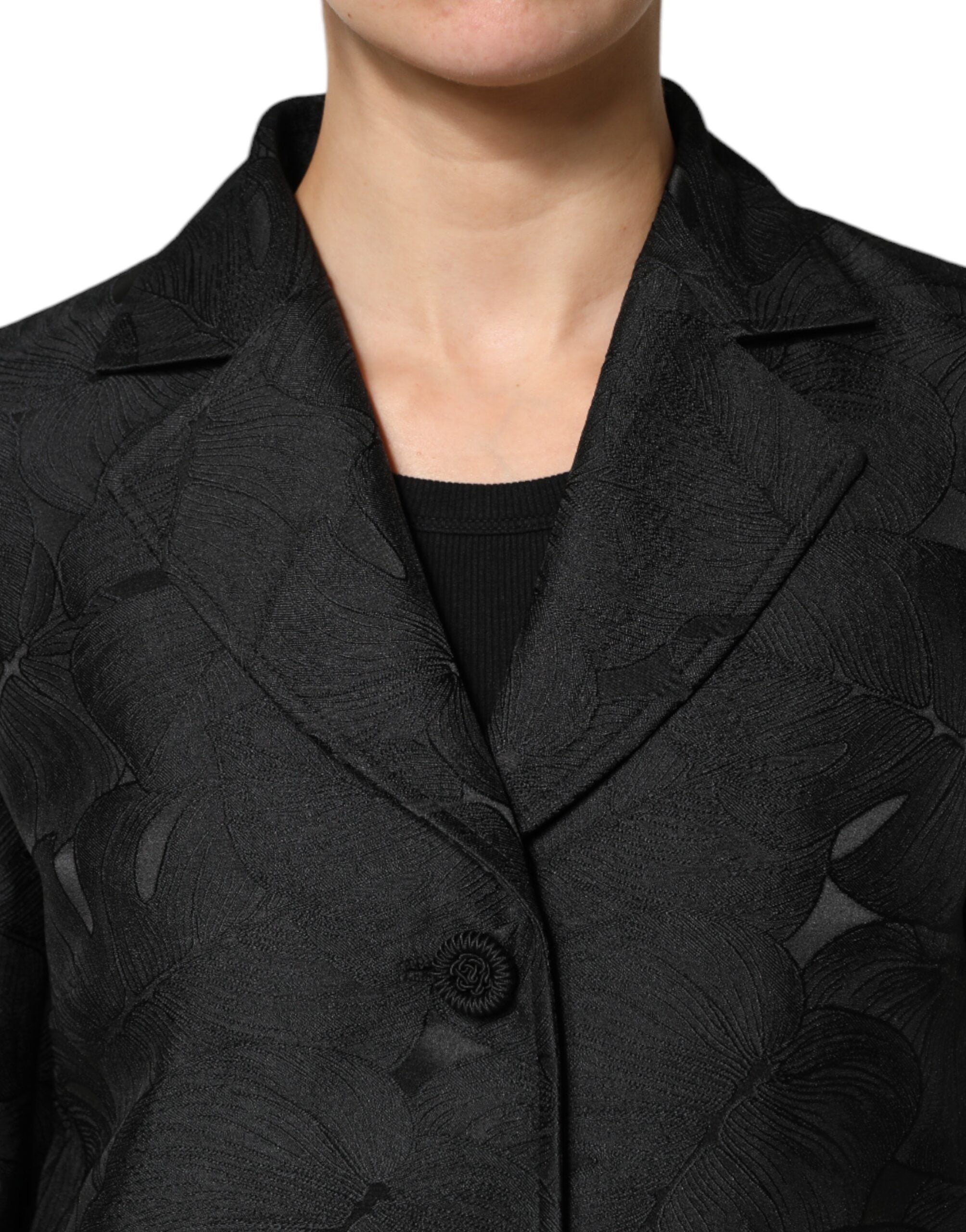 Dolce & Gabbana Dolce & Gabbana Black Single Breasted Trench Coat Women's Jacket