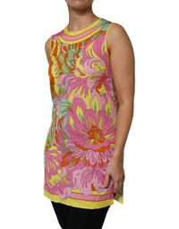 Dolce & Gabbana Multicolor Floral Roundneck Sleeveless Women's Top