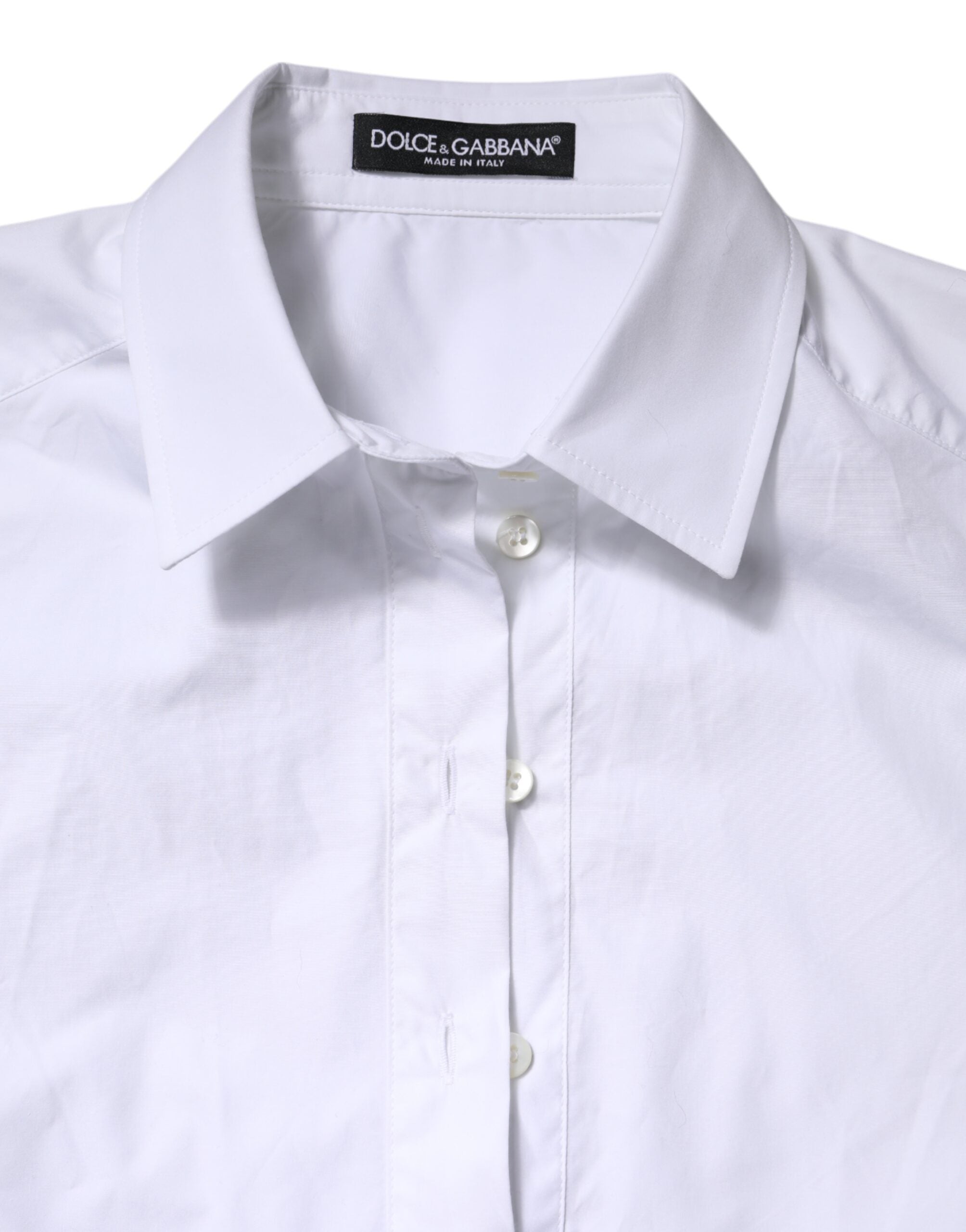 Dolce & Gabbana White Cotton Short Sleeves Collared Polo Women's Top