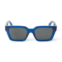 Off-White Off-White Sunglasses Rectangle Full Rim, Blue Frame and Dark Grey Lens OERI111BRANSON4507
