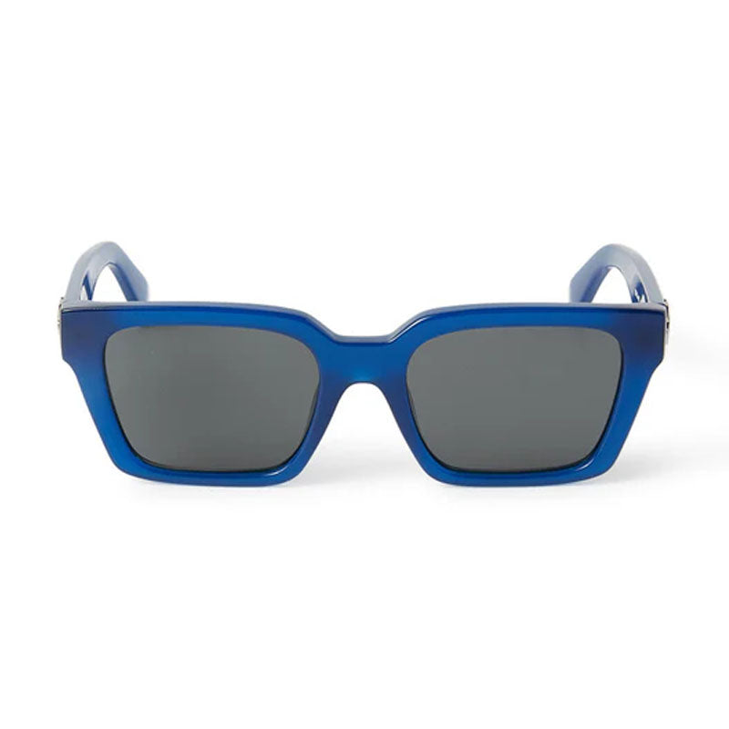Off-White Off-White Sunglasses Rectangle Full Rim, Blue Frame and Dark Grey Lens OERI111BRANSON4507