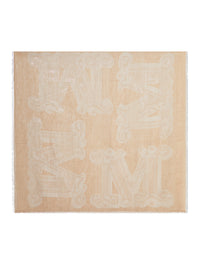 Max Mara Max Mara Women Cotton Blend Scarf With Jacquard Logo