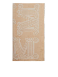 Max Mara Max Mara Women Cotton Blend Scarf With Jacquard Logo