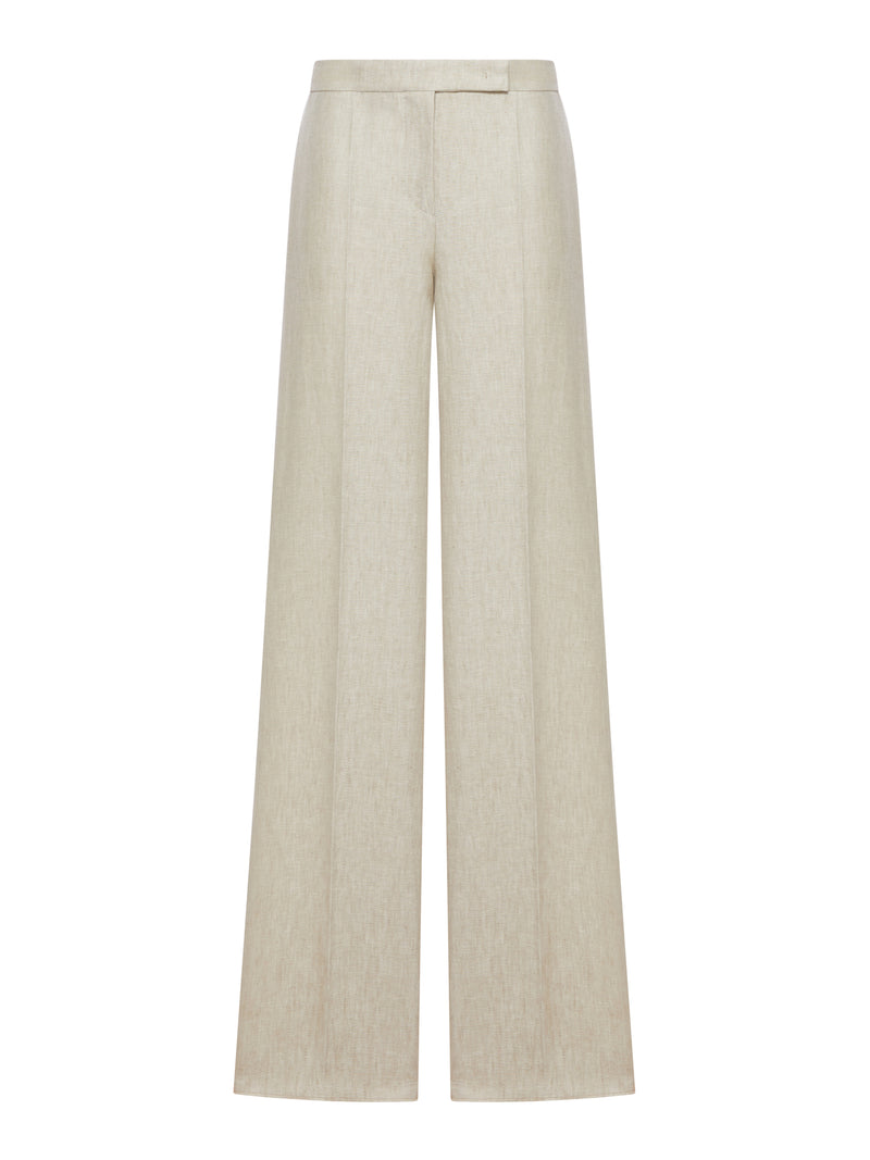 Max Mara Max Mara Women Wide Linen Drill Trousers