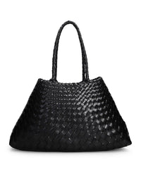 Dragon Diffusion Women Santa Croce Big Bag In Black Woven Leather