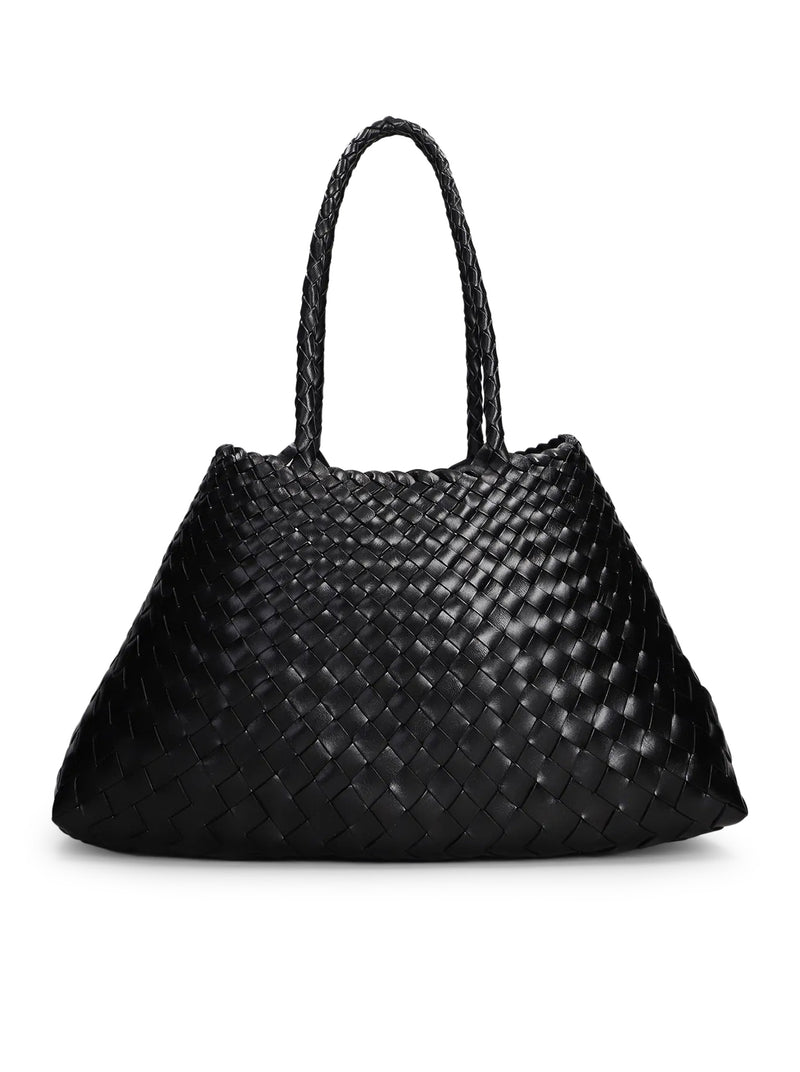 Dragon Diffusion Women Santa Croce Big Bag In Black Woven Leather