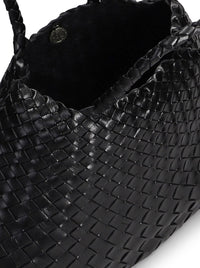 Dragon Diffusion Women Santa Croce Big Bag In Black Woven Leather