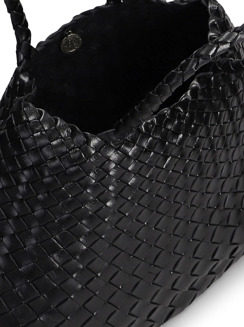 Dragon Diffusion Women Santa Croce Big Bag In Black Woven Leather