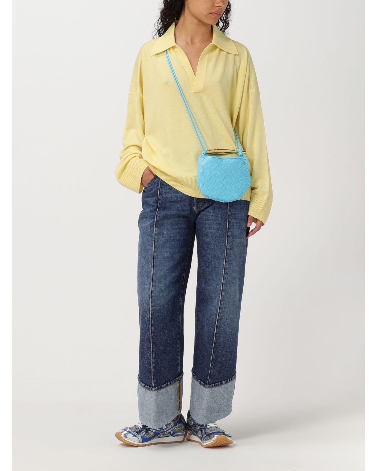 Bottega Veneta Straight Leg Jeans with Cuffs Women Denim