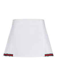 Gucci Gucci Women Short Cotton Poplin Skirt