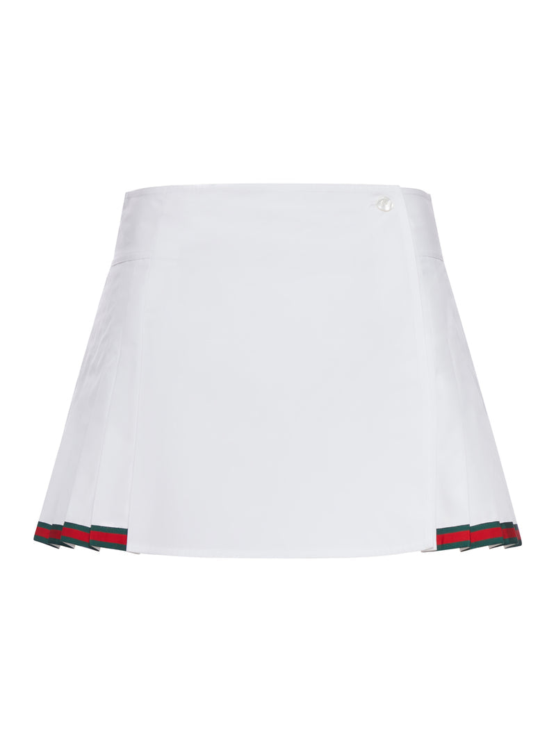 Gucci Gucci Women Short Cotton Poplin Skirt