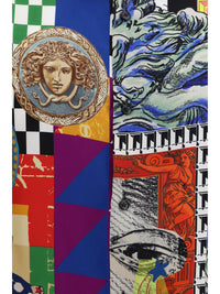Versace Men Medusa Print Silk Twill Shirt