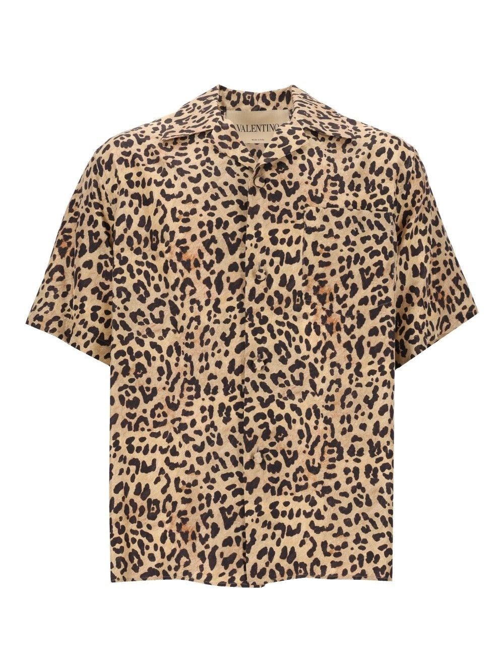 Valentino Garavani Men Silk Bowling Shirt