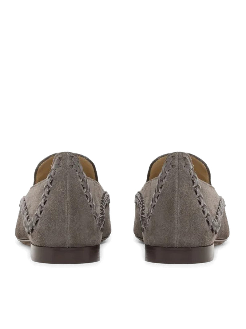 Giorgio Armani Giorgio Armani Women Slip-On Suede Sneakers With Woven Embroidery