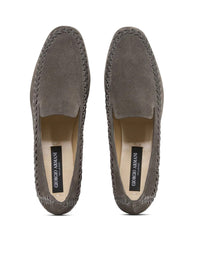 Giorgio Armani Giorgio Armani Women Slip-On Suede Sneakers With Woven Embroidery
