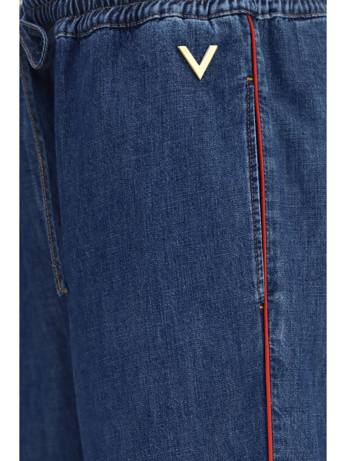 Valentino Women Lightweight Wide-Leg Denim Pants