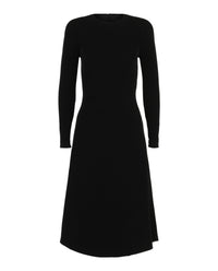 Balenciaga Womens A-Line Crewneck Midi Dress