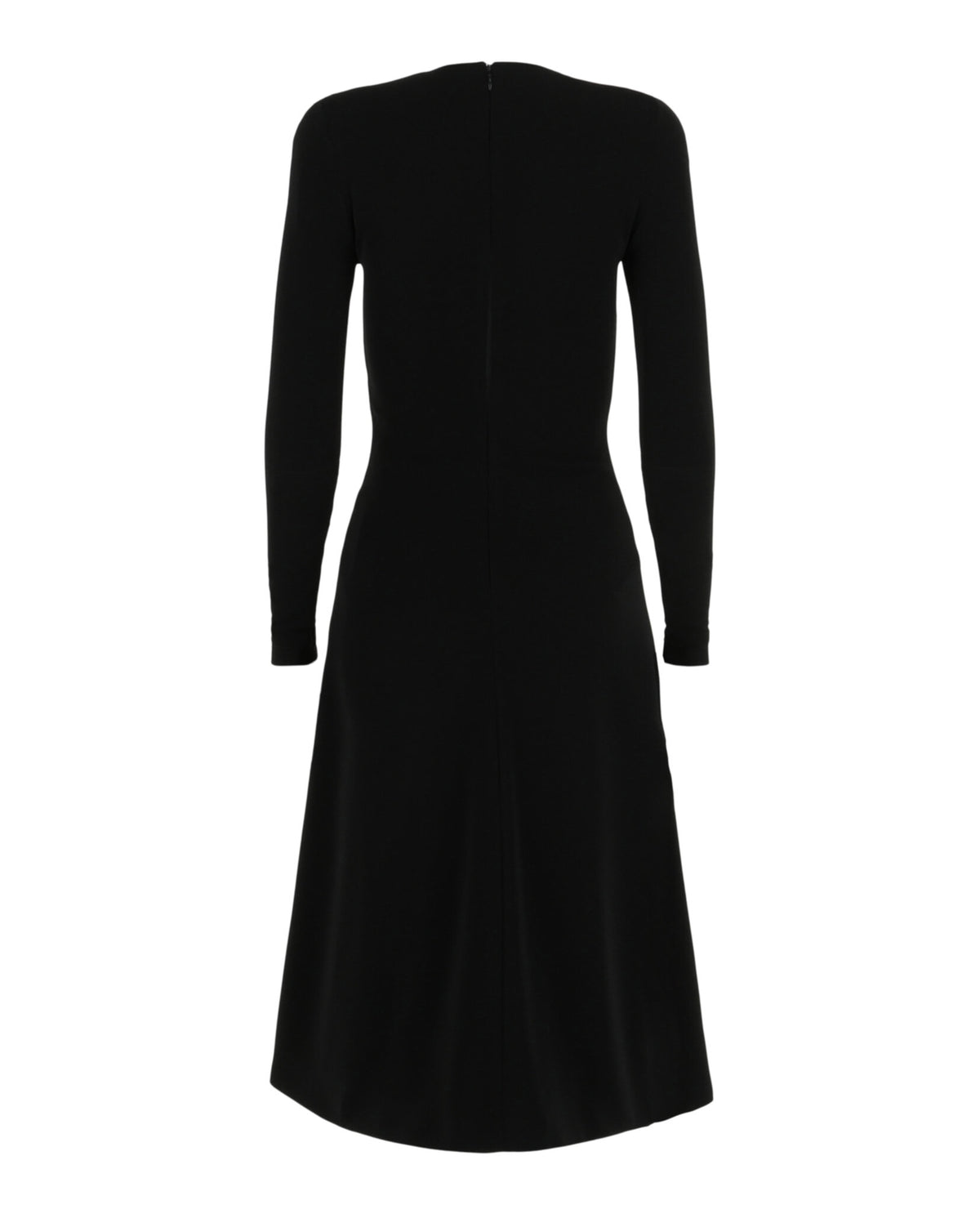 Balenciaga Womens A-Line Crewneck Midi Dress