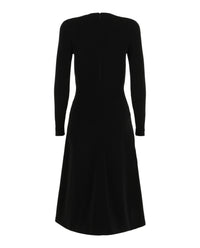 Balenciaga Womens A-Line Crewneck Midi Dress