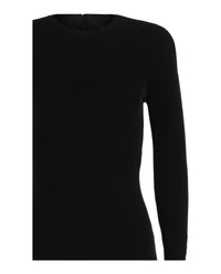Balenciaga Womens A-Line Crewneck Midi Dress
