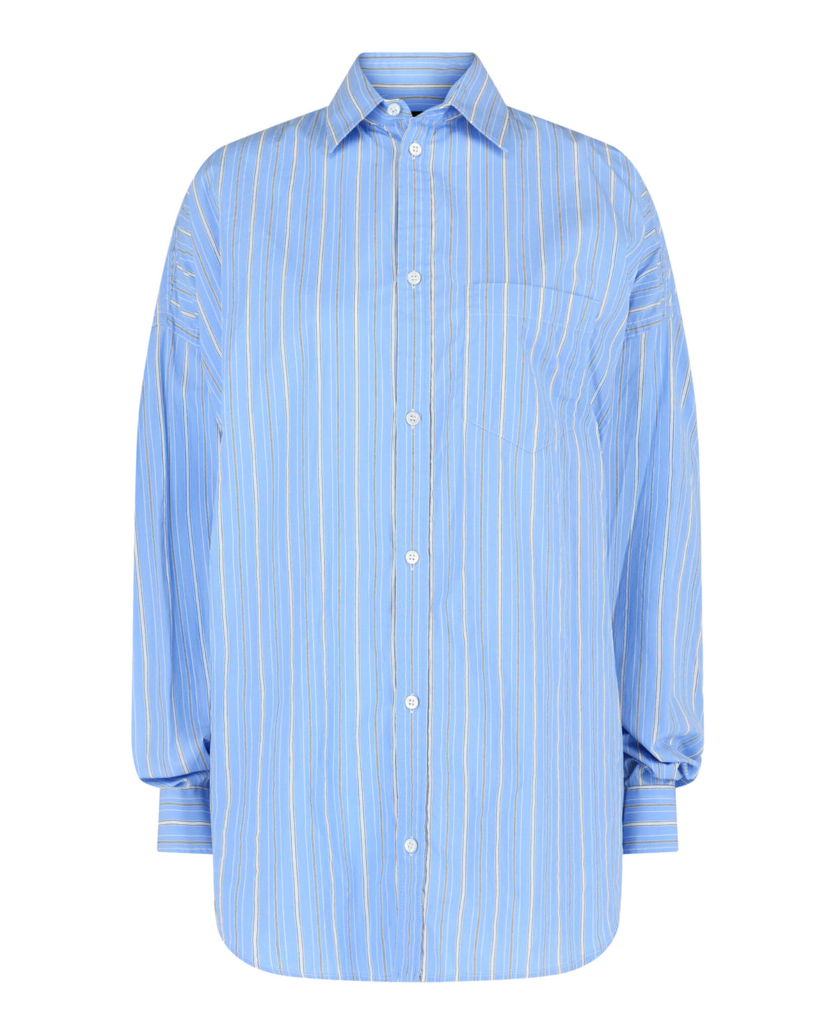 Balenciaga Womens Striped Cocoon Shirt